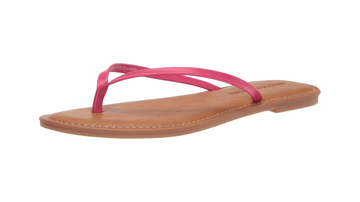 Amazon Essentials Women's Thong Sandal, Bright Pink, 10