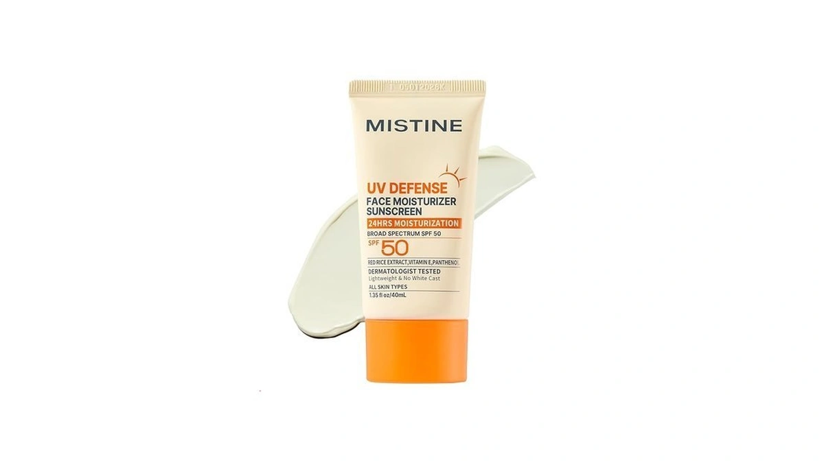 Mistine Uv Defense Face Moisturizer Sunscreen Spf 50, 24hrs Hydrating