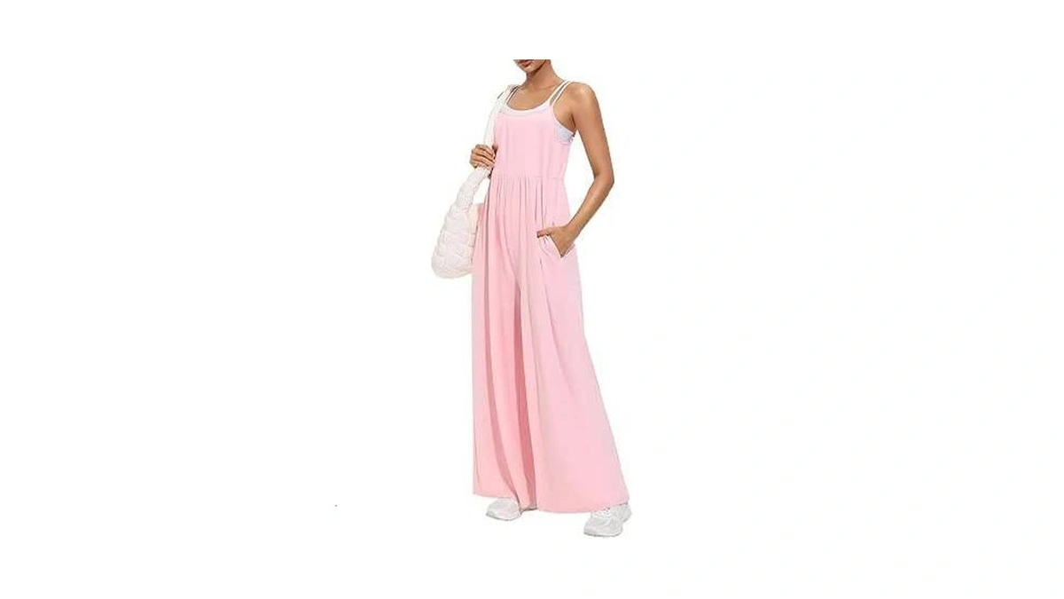 Euyzou Jumpsuits For Women Casual Loose Fit Summer Outfits Wide