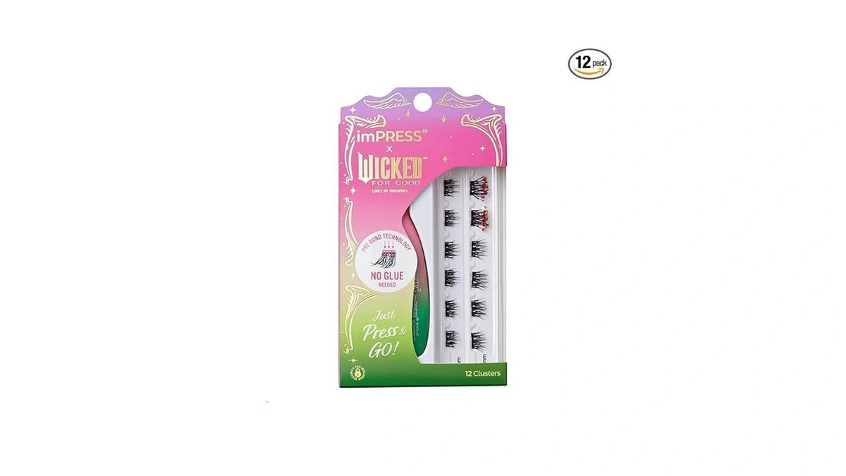 Impress X Wicked: For Good Press On Self Adhesive Eyelashes,