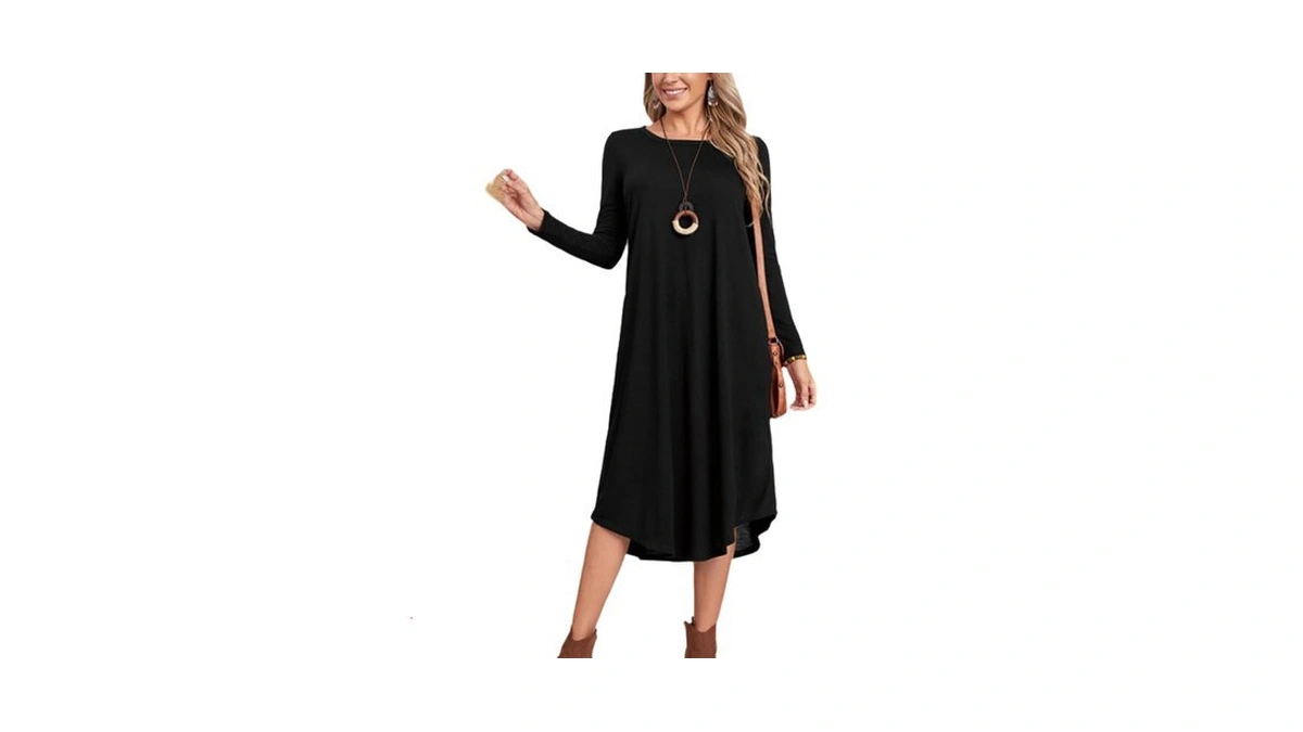 Lounge Dress For Women Long Sleeve Nightgown Midi Long Dress