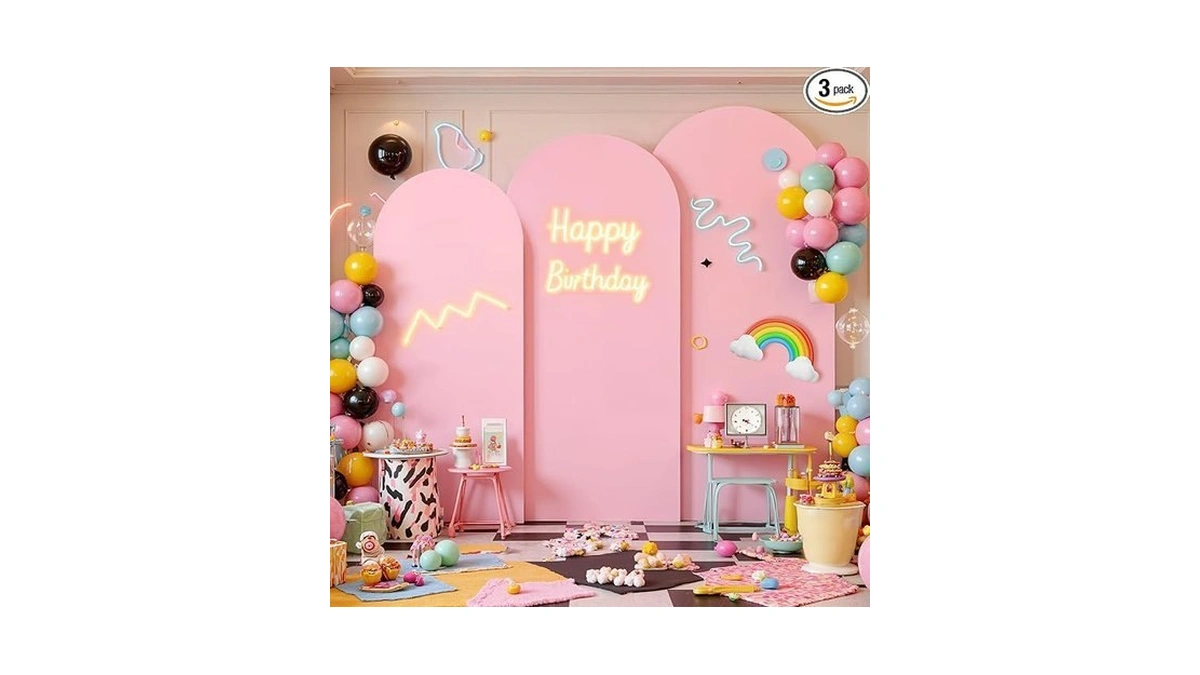 Baby Pink Arch Backdrop Cover Set Of 3 Wedding Arch