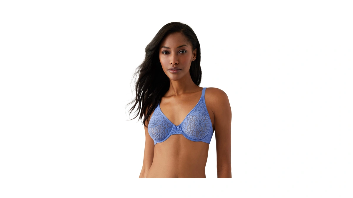 Wacoal Halo Lace Underwire Bra 851205 Blue Hydrangea 38dd