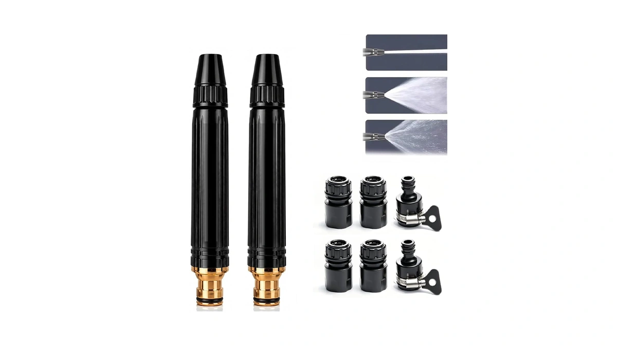 Heavy Duty High Pressure Hose Nozzle, 2026 Upgrade Adjustable Booster