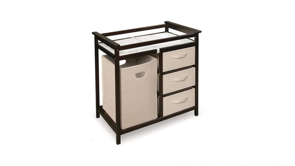 Badger Basket Modern Baby Changing Table For Nursery - Diaper