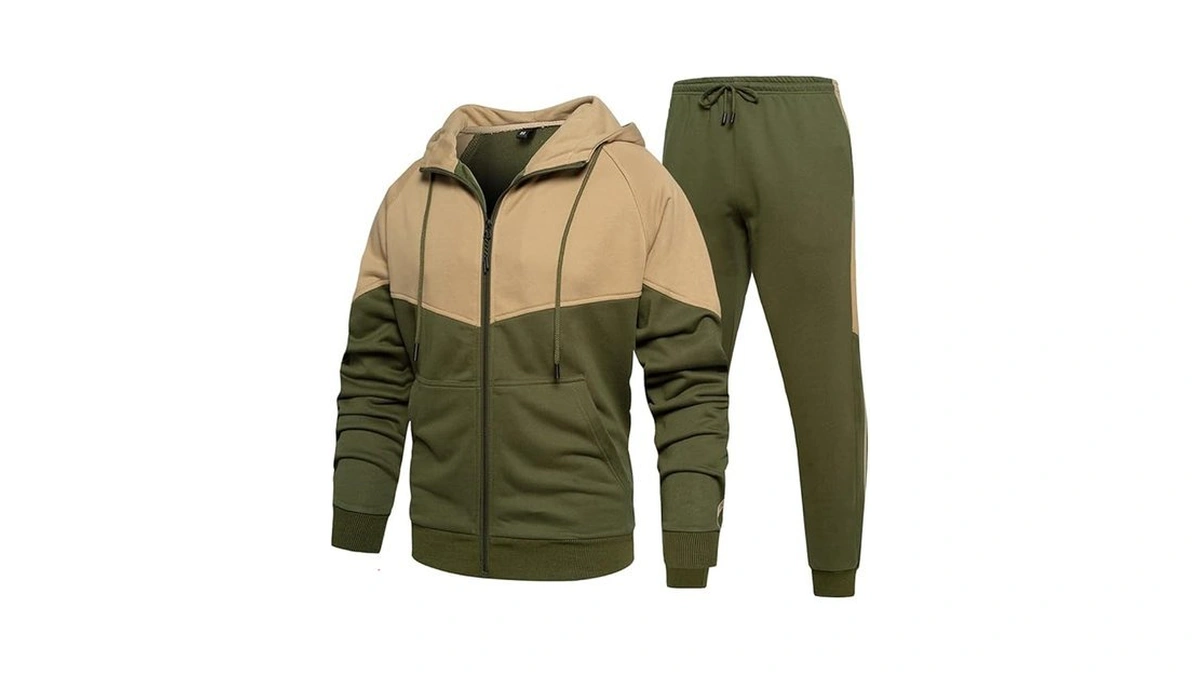 Duofier Mens Sweatsuits 2 Piece Hoodie Tracksuit Sets Casual Zipper