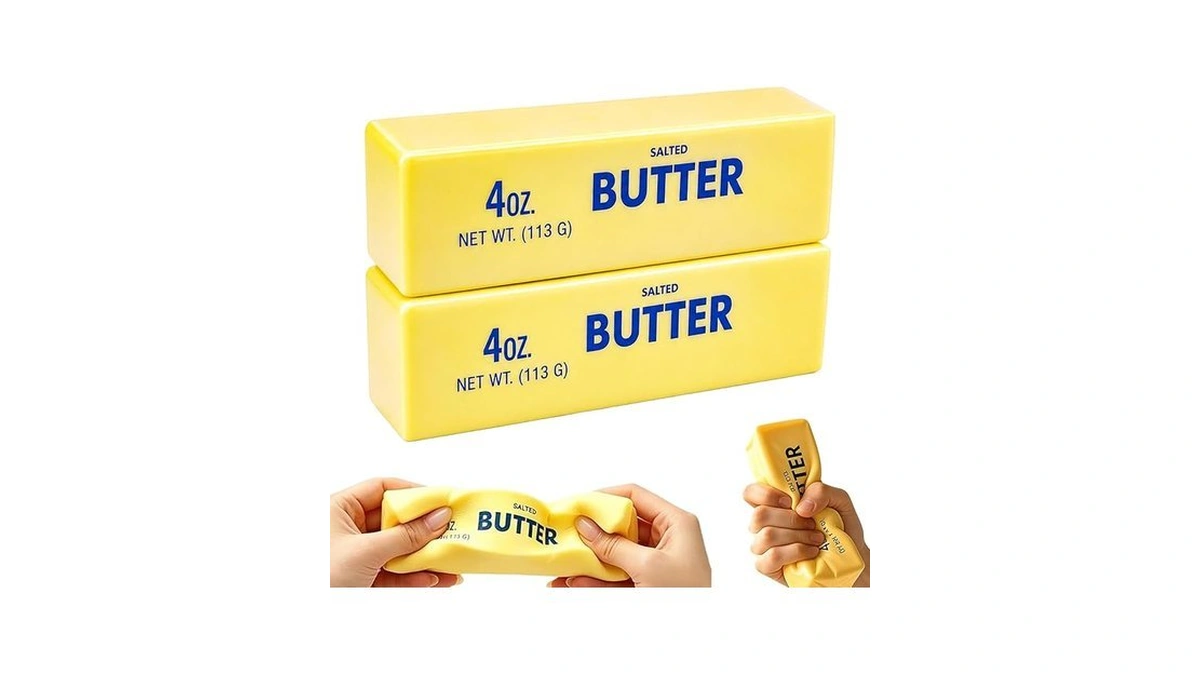 2-pack Butter Squishy Stress Toy,2026 New Soft Novelty Toy,realistic Butter