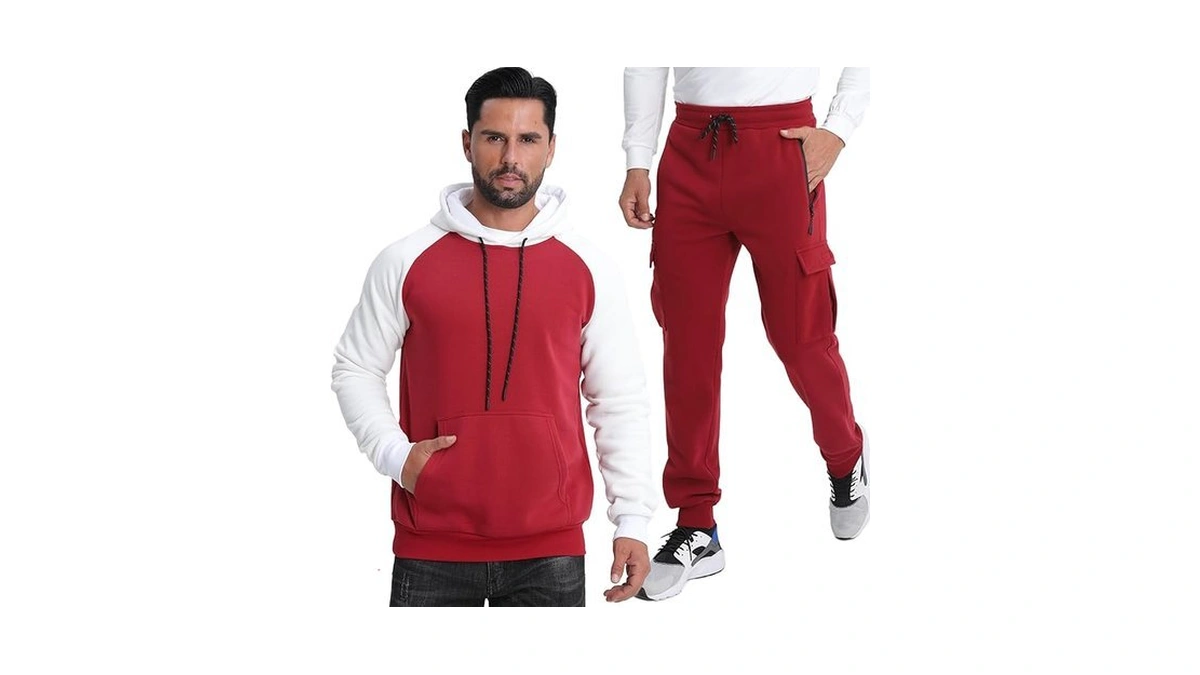 Lololeneon Tracksuits For Men Sweatsuits 2 Pieces Sets Hoodies Casual
