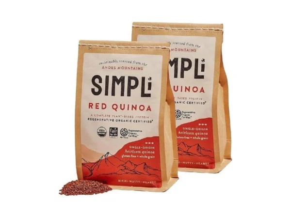 Simpli Regenerative Organic Certified Red Quinoa, Organic Quinoa Ancient Grain,
