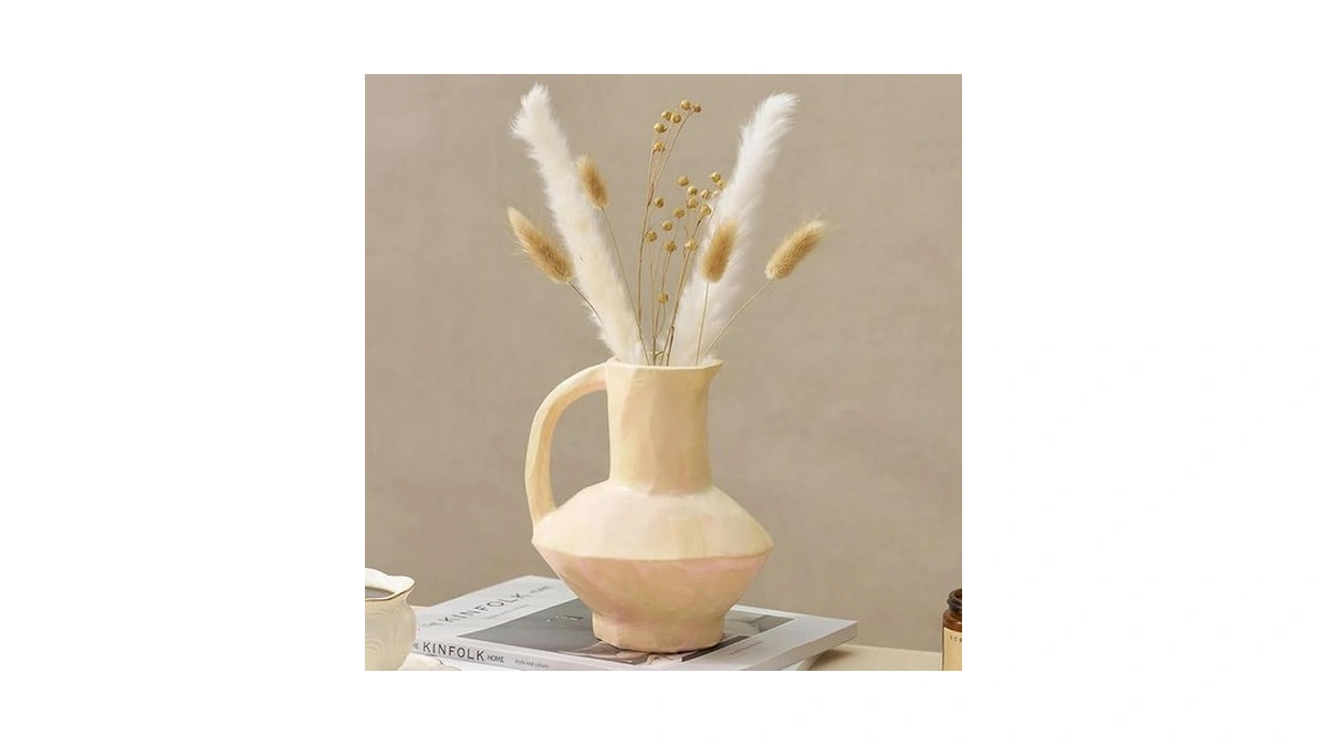 Folkor Life Hand-painted Ceramic Vase For Home Décor Accents, Modern
