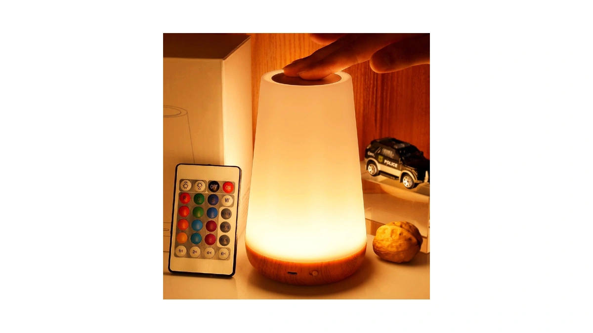 Thausdas Night Light, Dimmable Touch Lamp For Bedroom, Portable Table