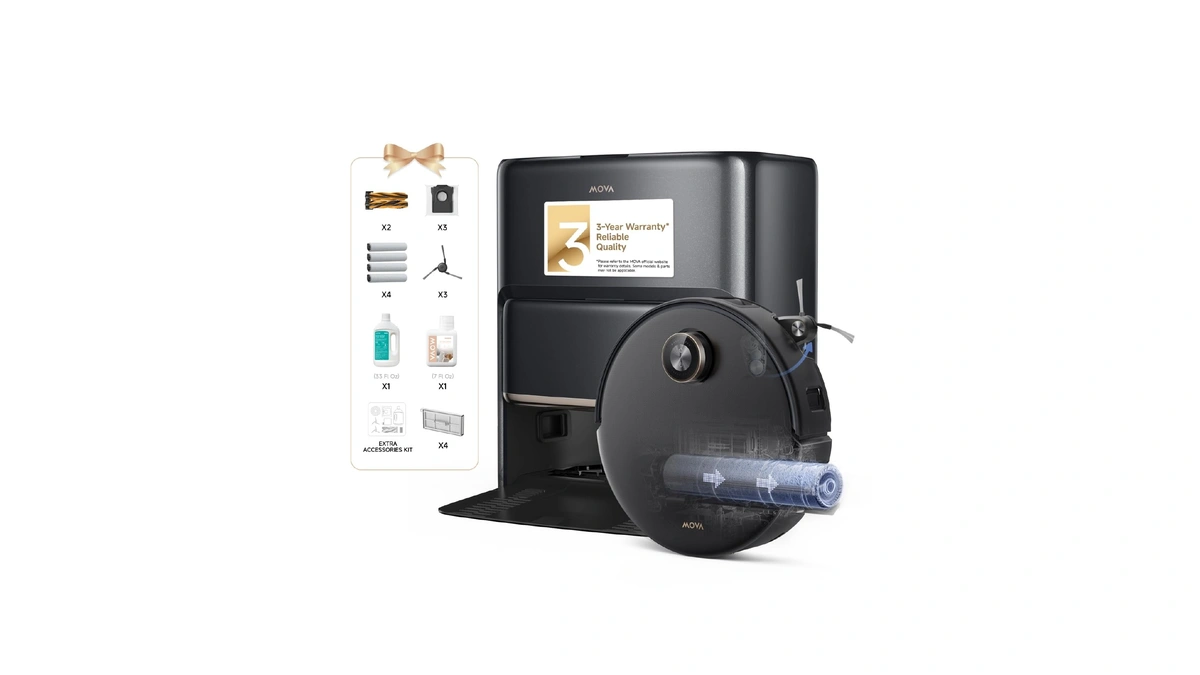 Mova Z60 Ultra Roller Complete Robot Vacuum And Mop, 28,000pa