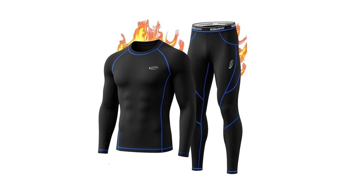 Mobiusphy Thermal Underwear For Men Sweatsuits Long Johns Set With