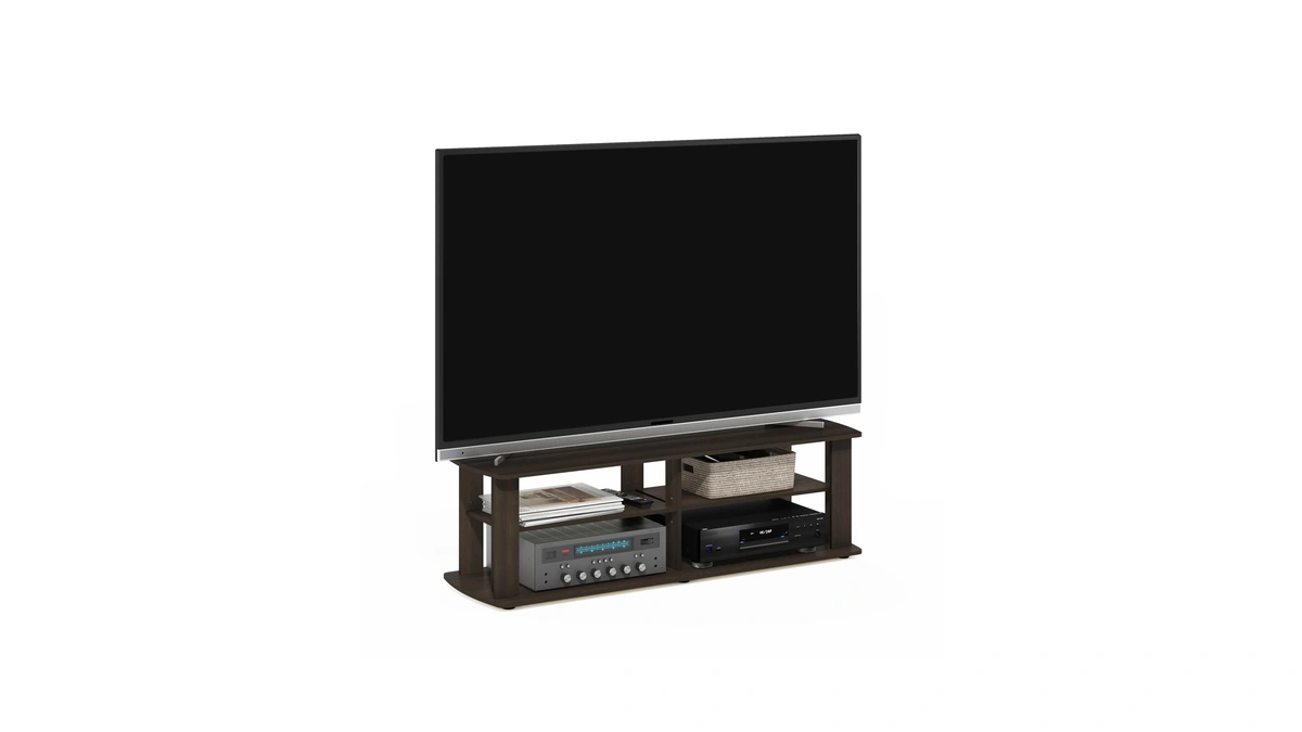 Furinno Nelly Tv Stand, 3-tier Entertainment Center With Open Shelves