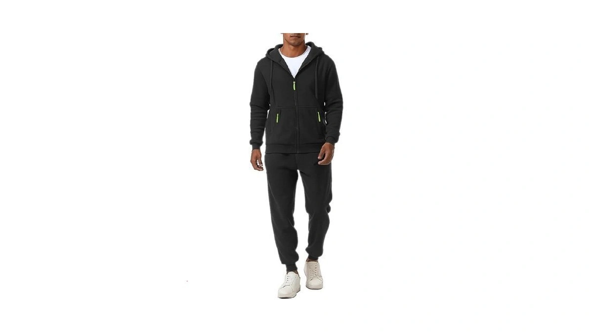 Fudapeng Mens Tracksuits Set Fleece Hoodies 2 Peices Sweatsuits For