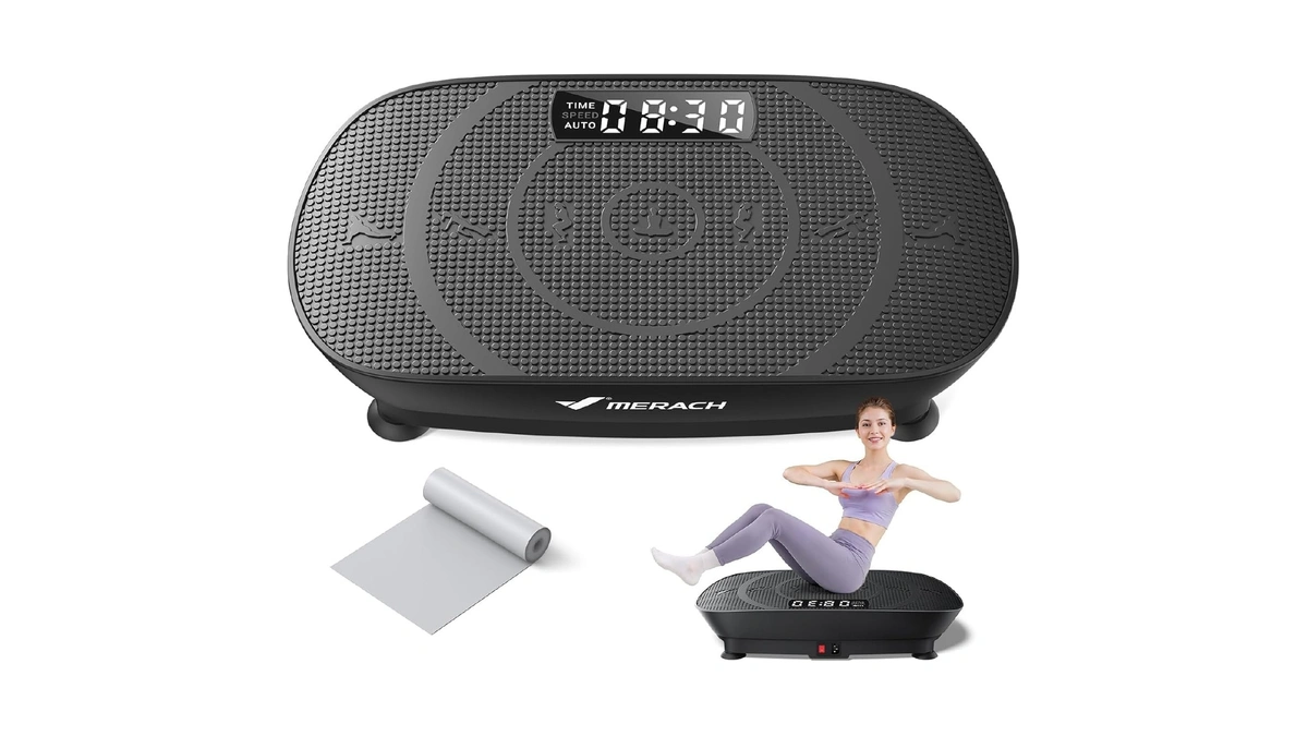 Merach Vibration Plate Exercise Machine, Whole Body Workout Equipment For