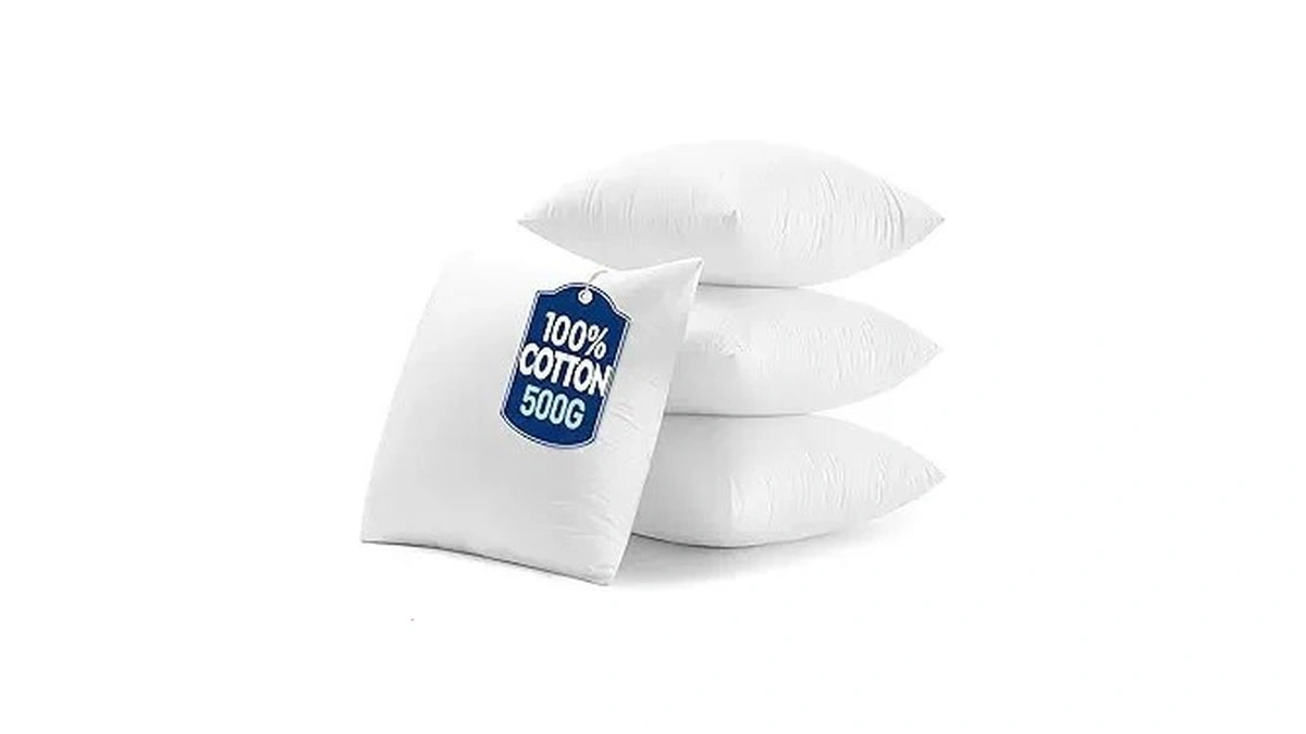 Miulee 18x18 Pillow Inserts With Cotton Cover,set Of 4 100%