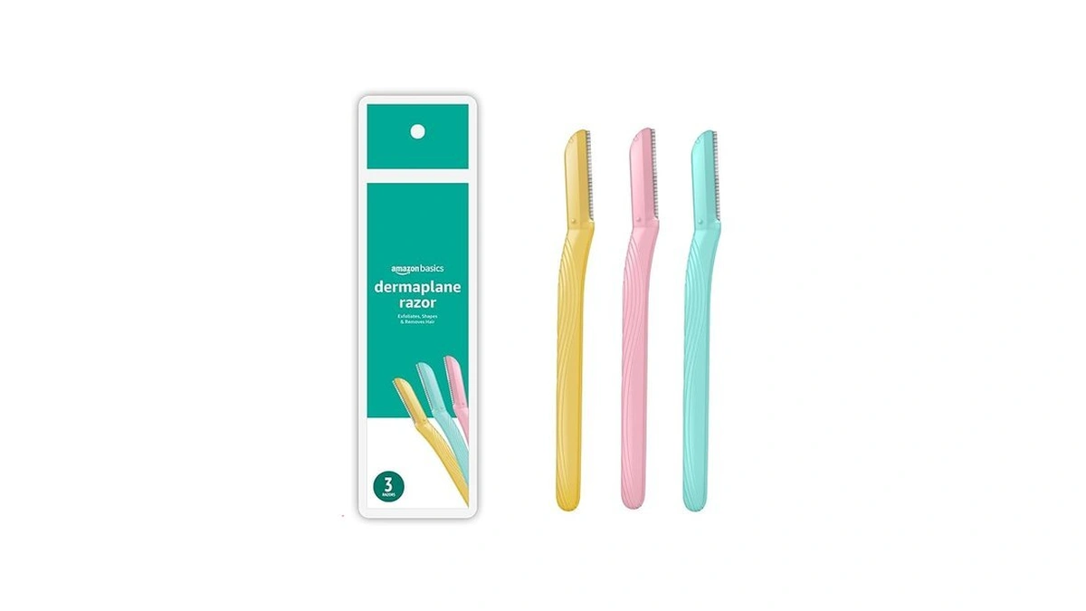 Amazon Basics Women's Dermaplaning Tool, Peach Fuzz Remover, Facial Hair