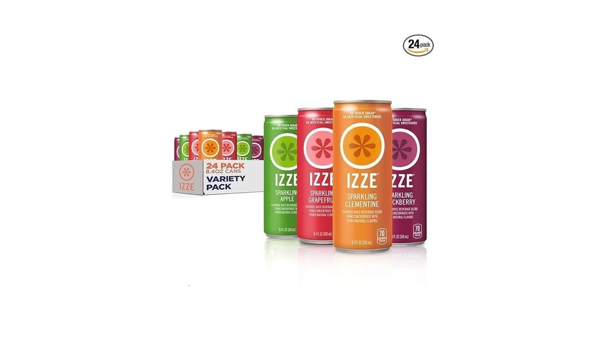Izze Sparkling Juice, 4 Flavor Variety Pack, 8.4 Fl Oz