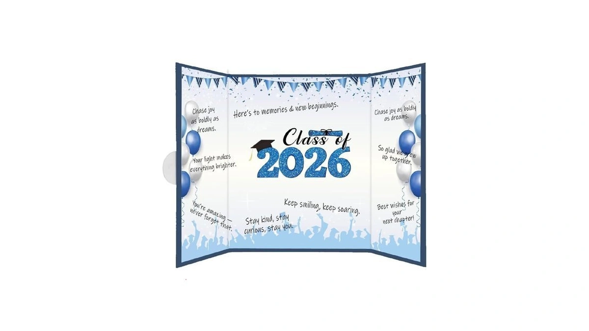 Wsicse Graduation Guest Book 2026, Blue 18×12 Inch Graduate Signature