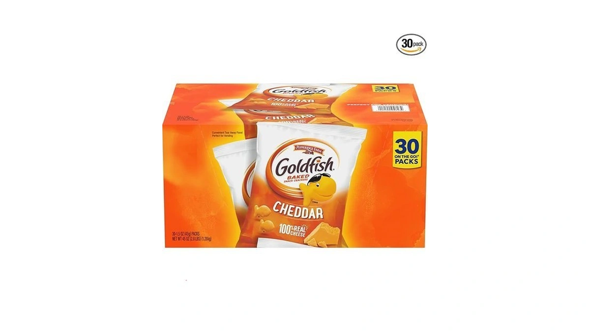 Goldfish Cheddar Crackers, 1.5 Oz. Snack Packs, 30 Count