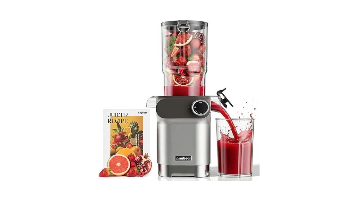 Anybear Cold Press Juicer 200w Masticating Slow Juicer 4.3" Large
