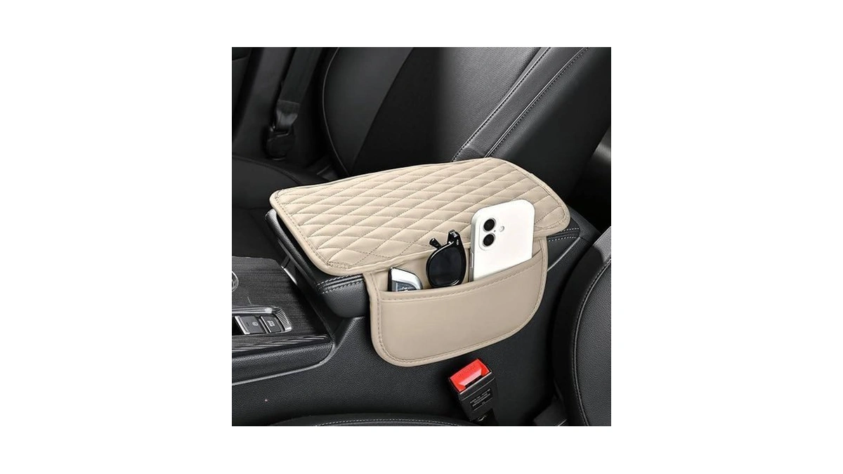 Edotim Arm Rest Cover For Car, Microfiber Leather Universal Car