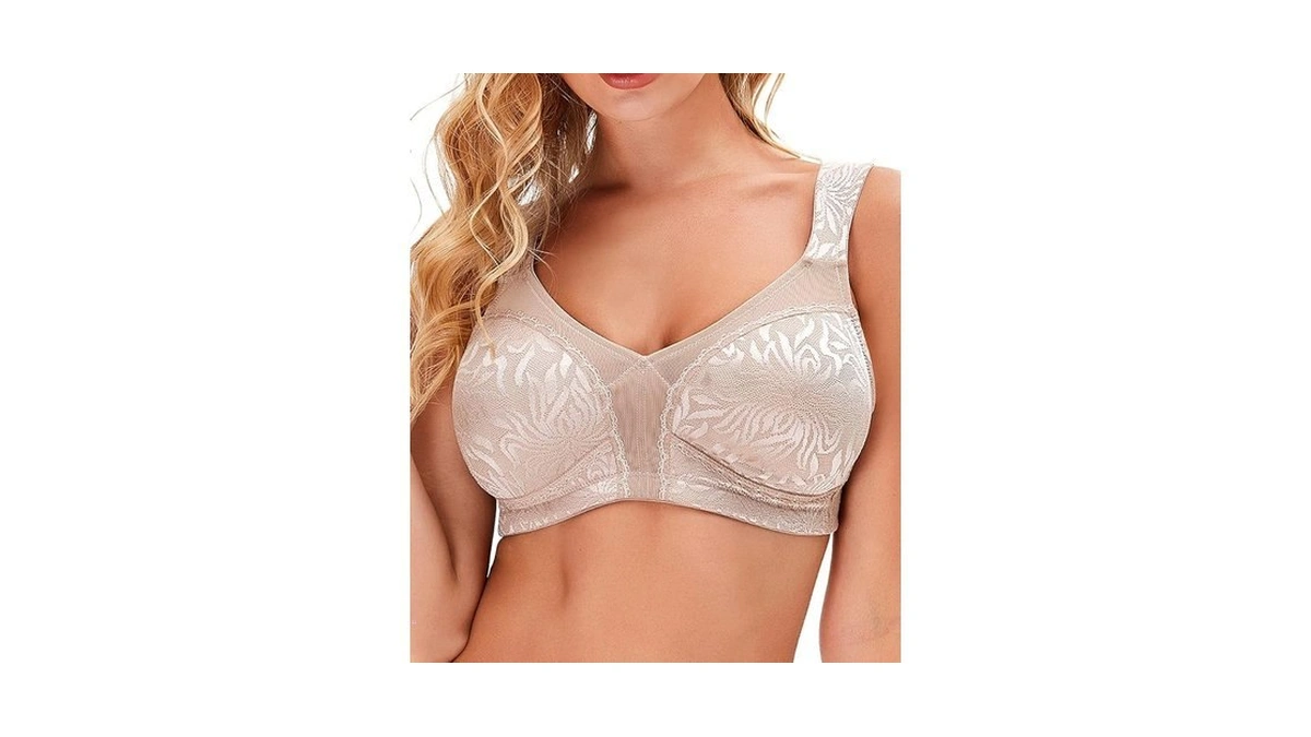 Wingslove Women's Wireless Minimizer Bra Plus Size Non-padded Soft Full