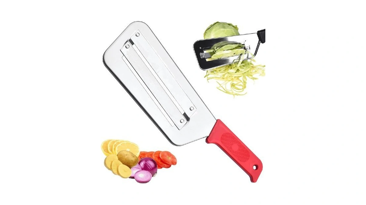 1 Pack Stainless Steel Cabbage Shredder Red Vegetable Cutter For