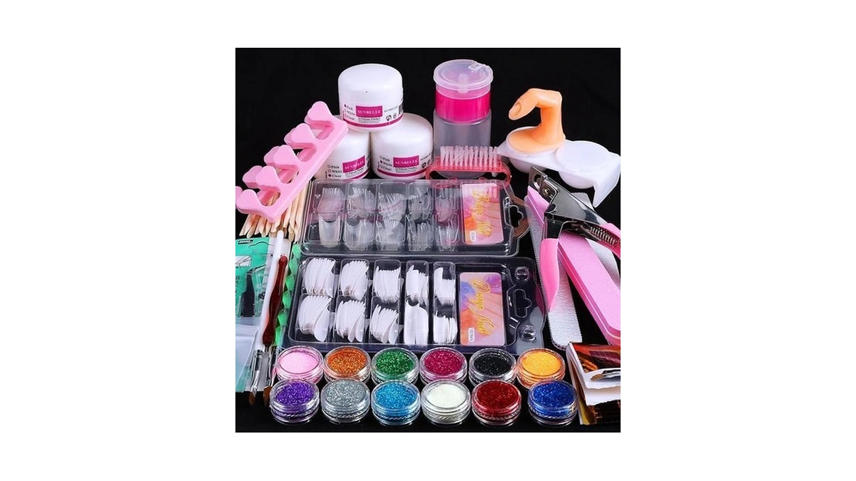Acrylic Nail Kit For Beginners With Everything, Complete Diy Nail