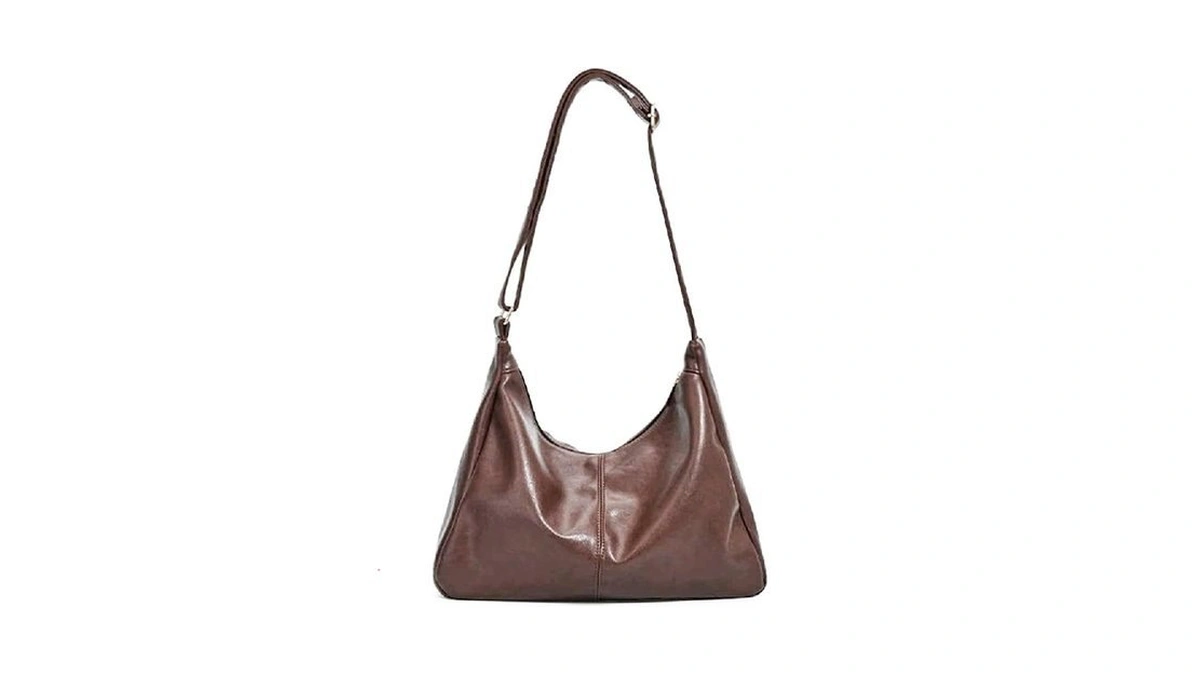 Fozehlad Vegan Leather Hobo Bags For Women Black Purse Brown