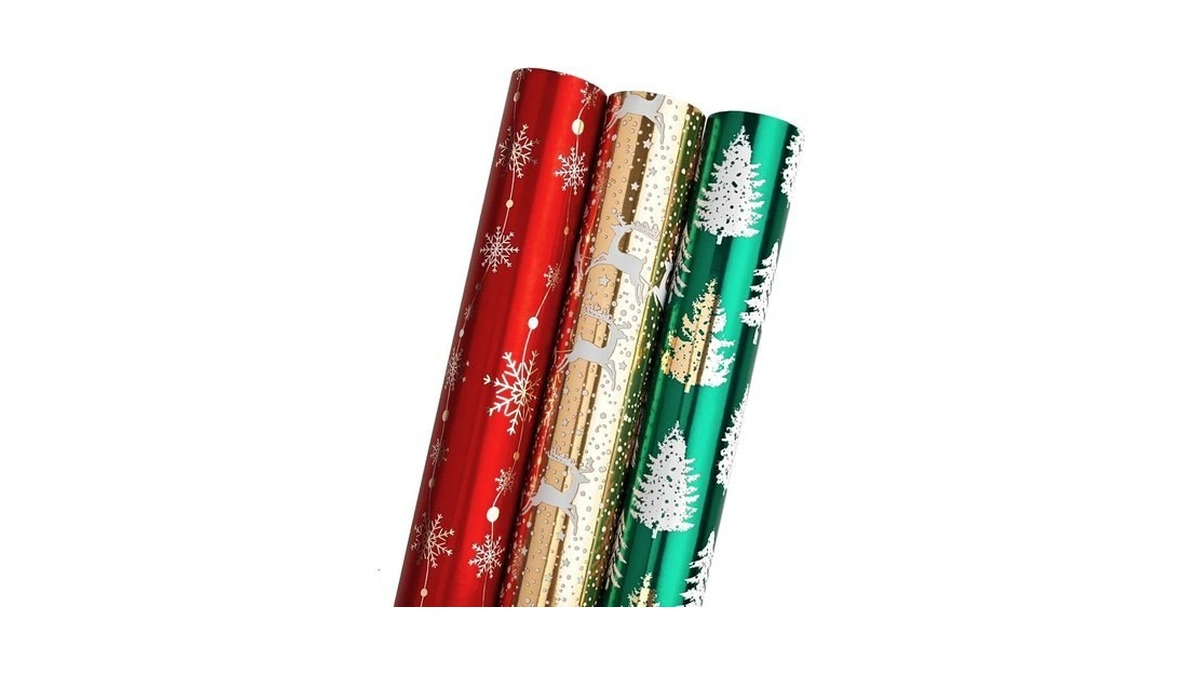 Ldgooael Mini Short Small Christmas Wrapping Paper Roll With Cut