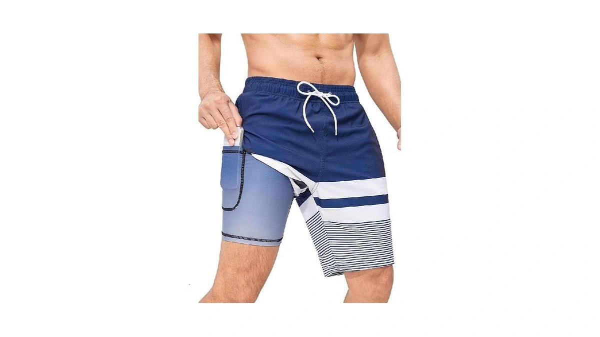 Silkworld Mens Swimming Trunks With Compression Liner 2 In 1