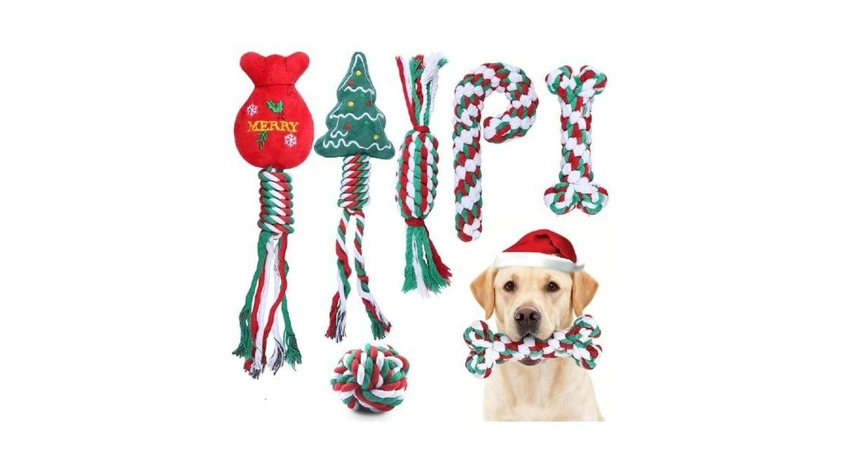 Yteseery 6 Pack Christmas Dog Rope Toys For Small Medium