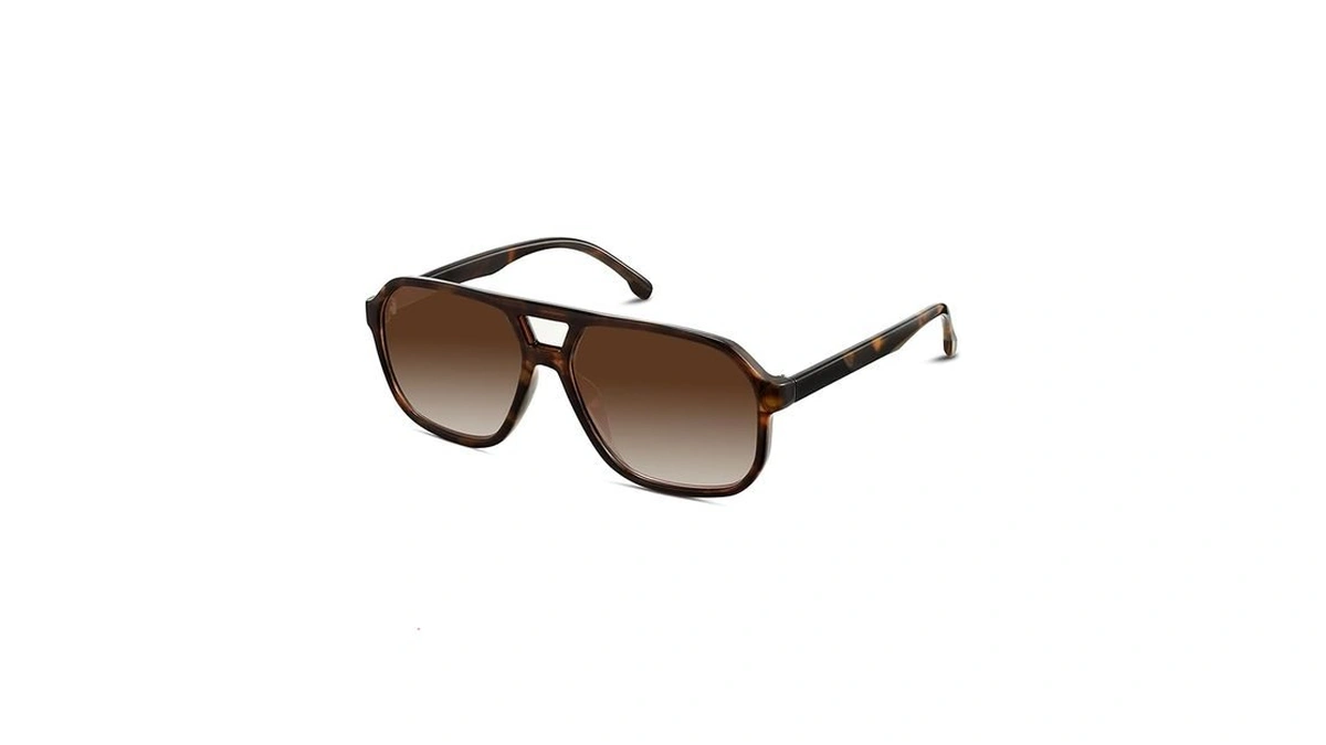Fozono Retro Aviator Sunglasses For Women Men, Classic Tortoise Frame