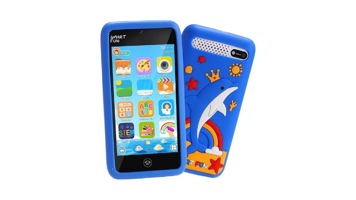 Kids Toys Smart Phone, 3.97" Touchscreen, Dual Camera With Stickers,
