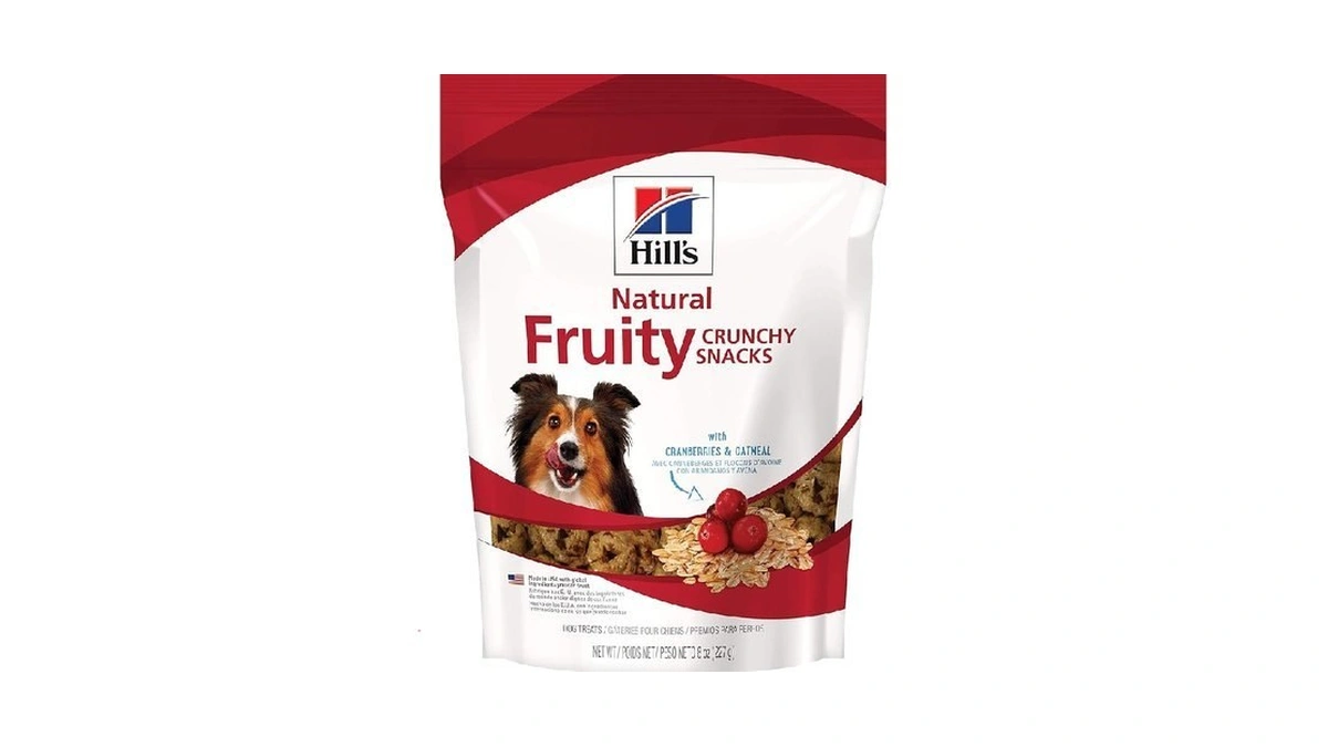 Hill's Natural Fruity Snacks, Crunchy Dog Treats, Cranberries & Oatmeal,