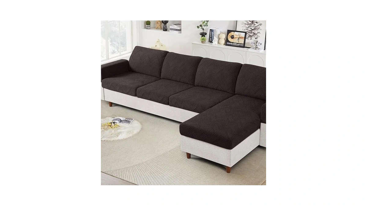 Ruaozz Couch Cushion Covers For Sectional Sofa Stretch Seat Cushion
