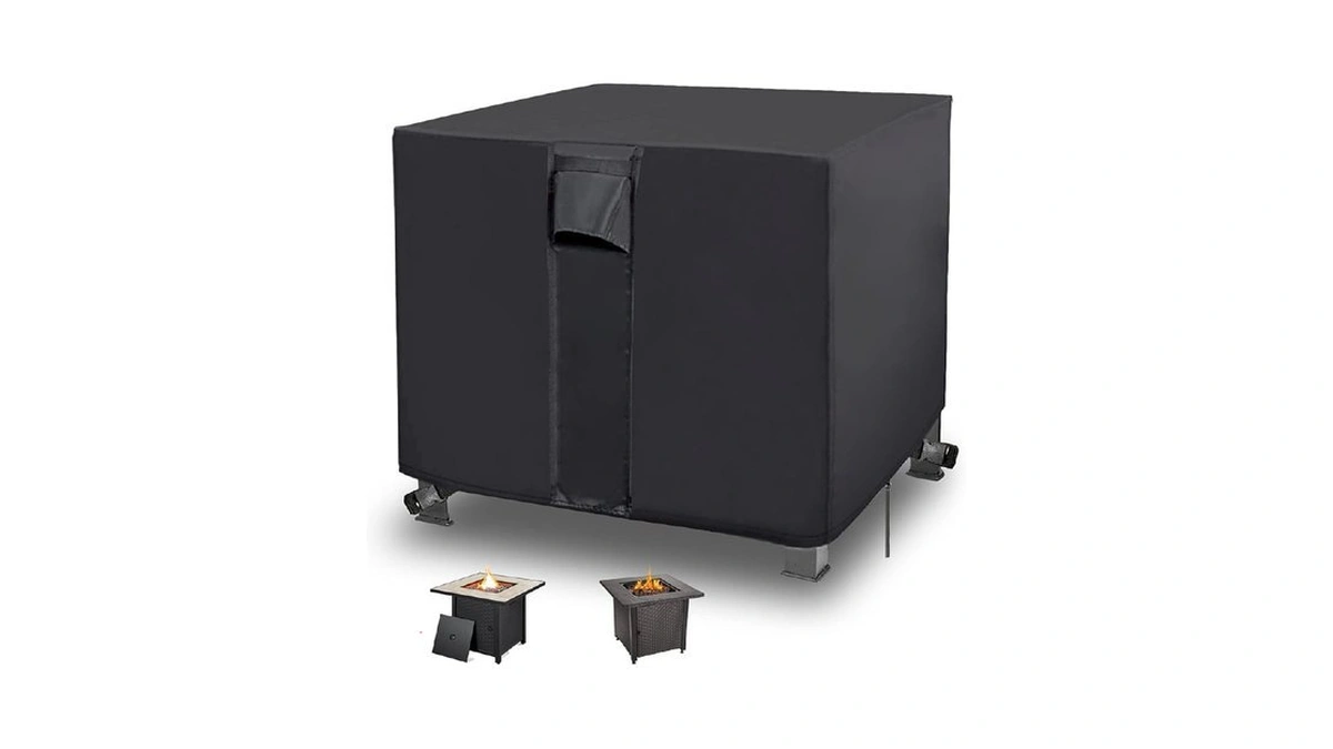 Fire Pit Cover, 28 Inch Firepit Covers Square Gas Fireplace
