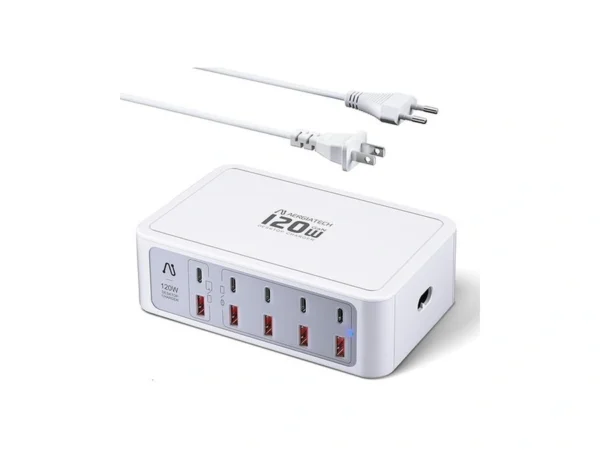 Aergiatech 10-ports Usb And Usb C Charging Station, 120w Usb