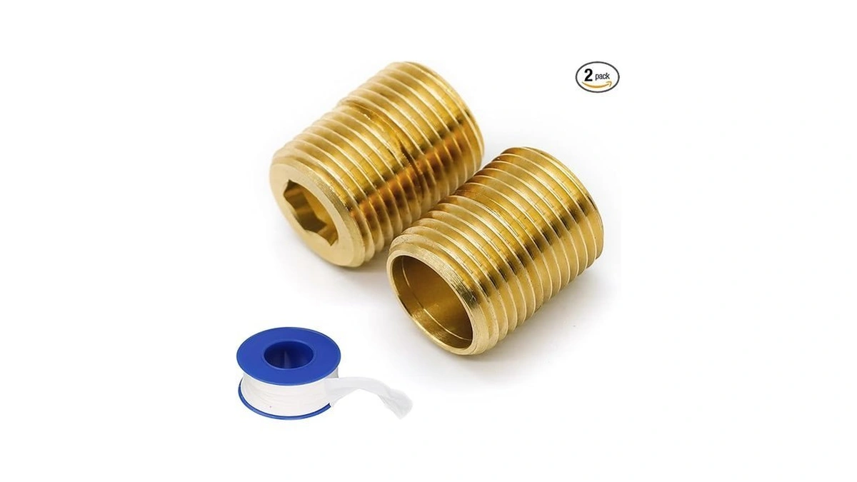 [2-pack] Brass Pipe Adapter Plumbing, G1/2" Male Thread To Npt1/2"