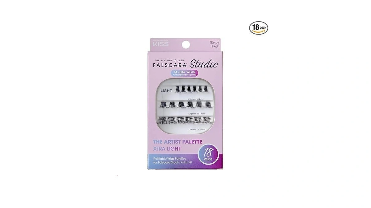 Falscara Studio Lash Extension Kit, Individual Lash Palette, 18 Stackable