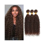 Kodrhar 12a Brown Bundles Human Hair Curly 22 24 26