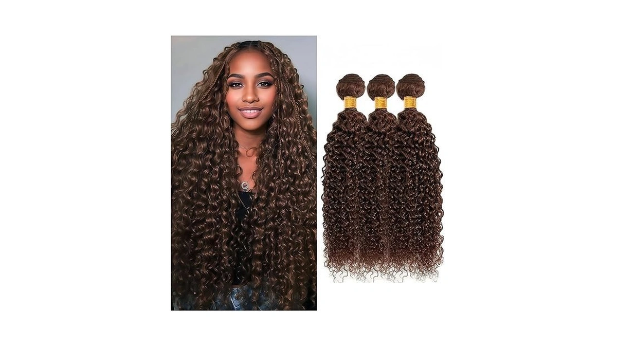 Kodrhar 12a Brown Bundles Human Hair Curly 22 24 26