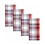 Lintex Home Bargains Plus Patriotic Celebration Fabric Napkins, Red White