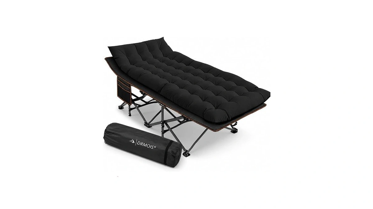 Drmois Camping Cots, Oversized 32inch Width Portable Foldable Outdoor Bed