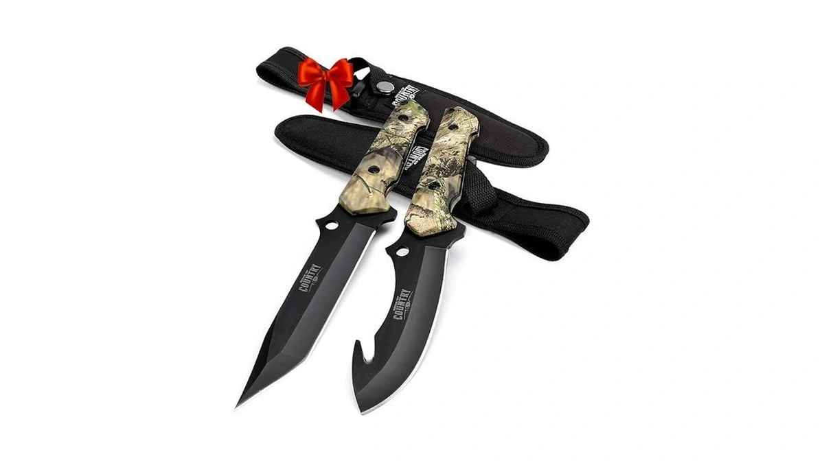 Mossy Oak Fixed Blade Hunting Knife Set - 2 Piece,