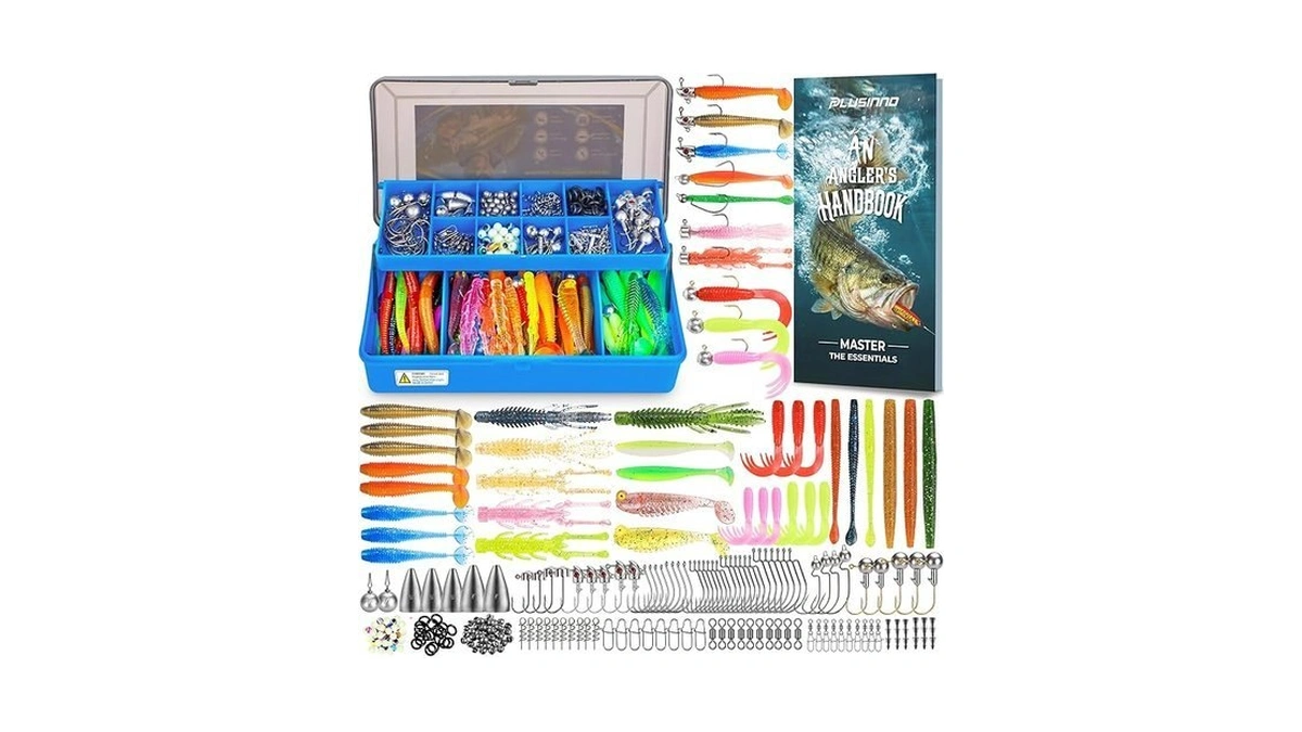 Plusinno Fishing Lures Kit, 211pcs Tackle Box With Tackle Included,