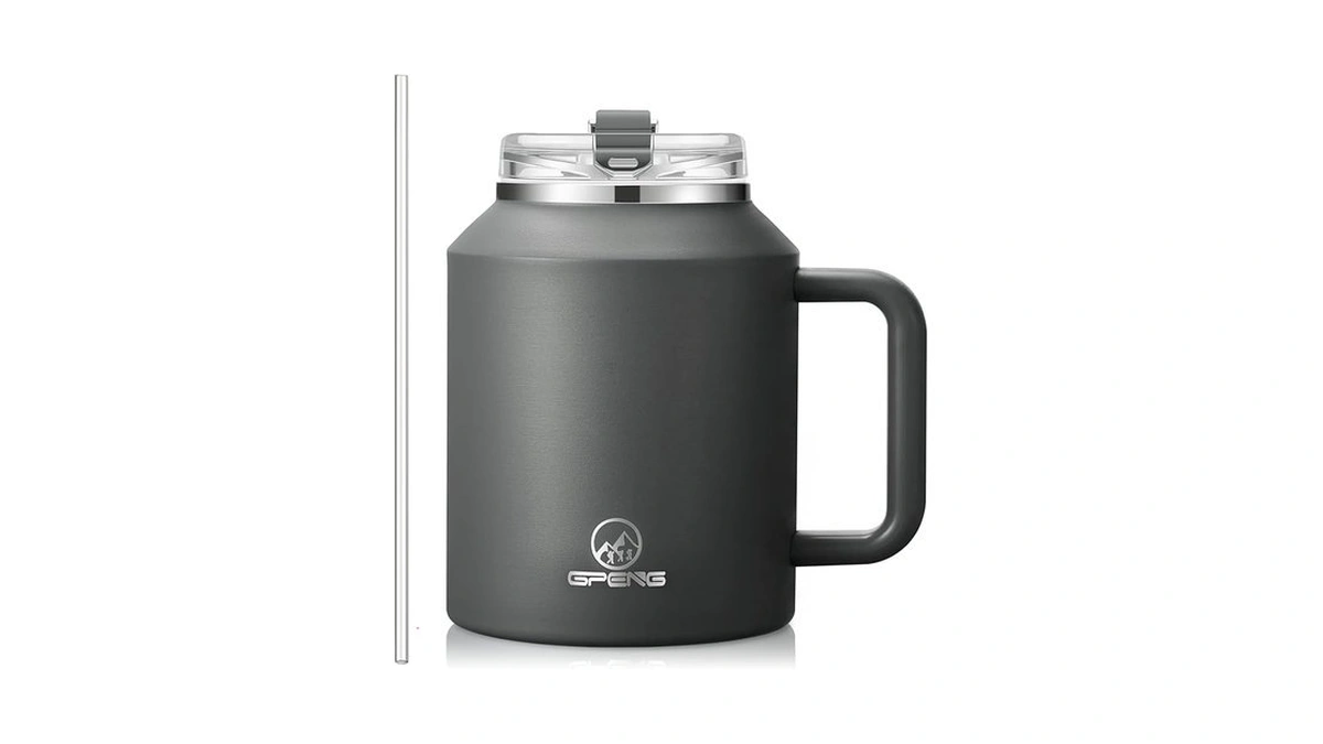 Gpeng 30/40/50 Oz Tumbler With Handle, Water Bottles With Straw