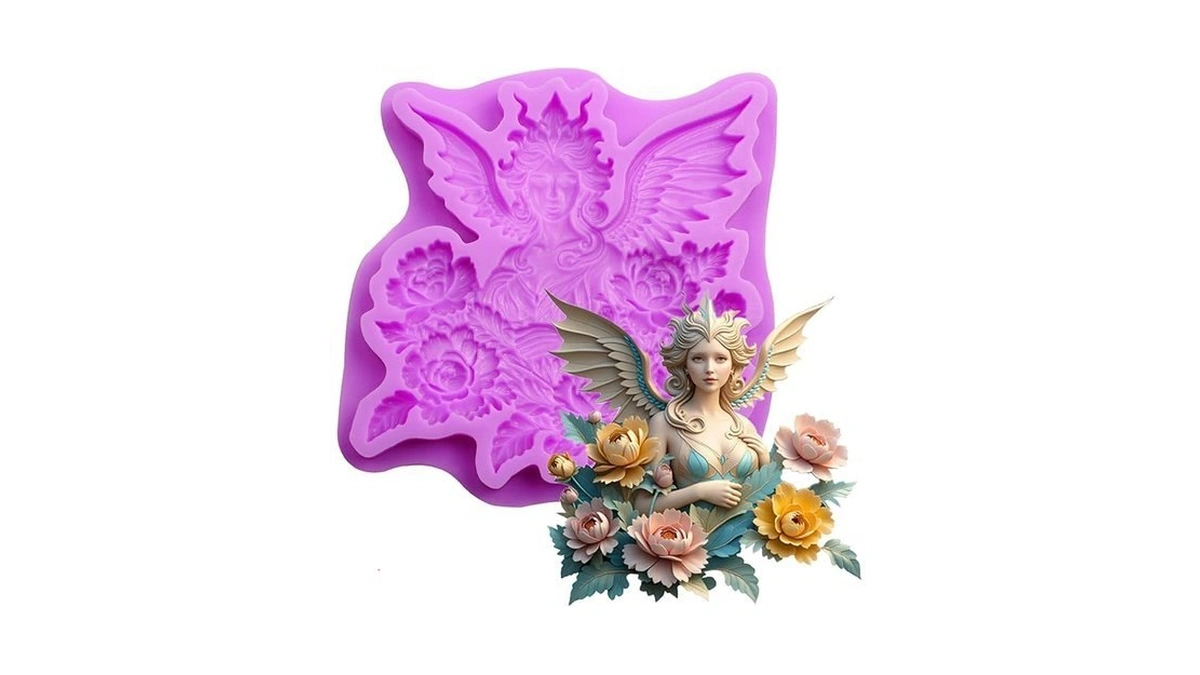 Flower Fairy Fondant Silicone Mold Fairies Angel With Wings Chocolate
